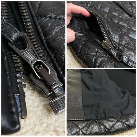 Brian Dales Quilted Genuine Leather and Knitted Jacket - Picture 15 of 17